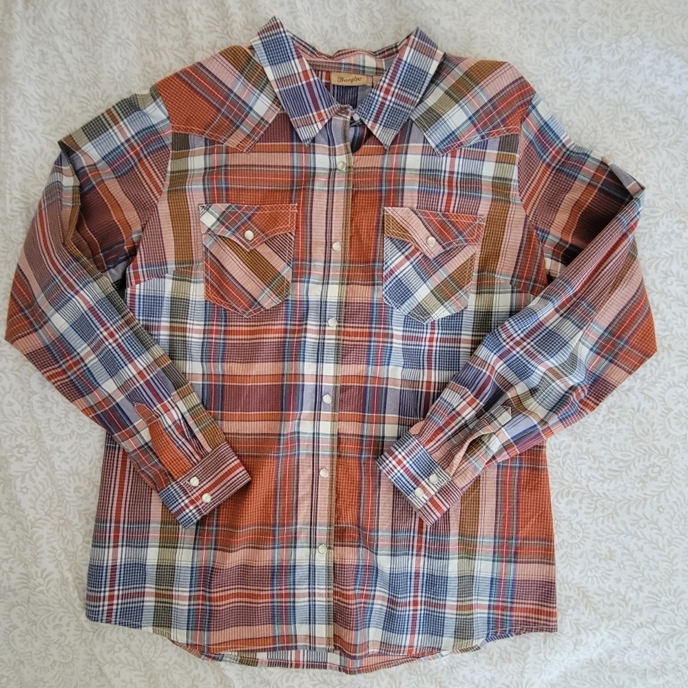 WRANGLER pearl snaps western shirt